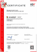 Ecoplast ISO 9001 and ISO 14001