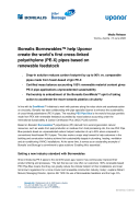 Borealis Bornewables™ help Uponor create the worlds first cross linked polyethylene PE-X pipes