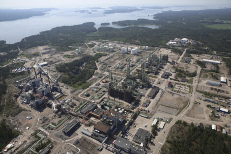 Ilmakuva Borealiksen Porvoon tuotantopaikkakunnasta