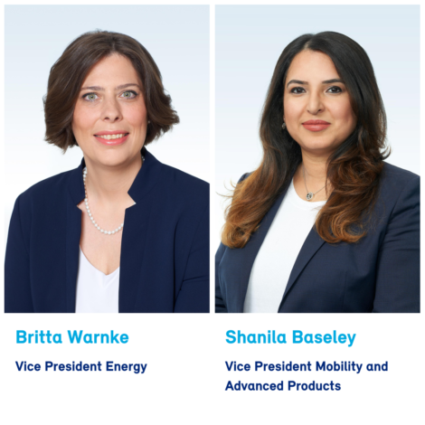 Foto: Britta Warnke, VP Energy & Shanila Baseley, VP Mobility & Advanced Products bei Borealis