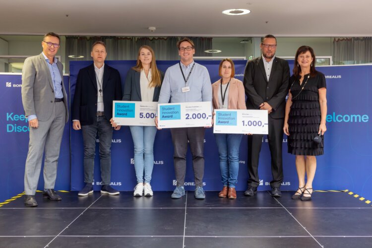 Foto: Gewinner:innen des Borealis Scientific Innovation Awards im Rahmen des Borealis Innovation Days ausgezeichnet