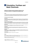Borealis statement on product packaging compliance to the EU Directive 94/62/EC on Packaging and Packaging Waste
