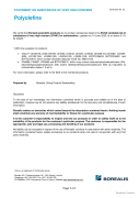 Borealis statement on SVHC in its polyolefin products